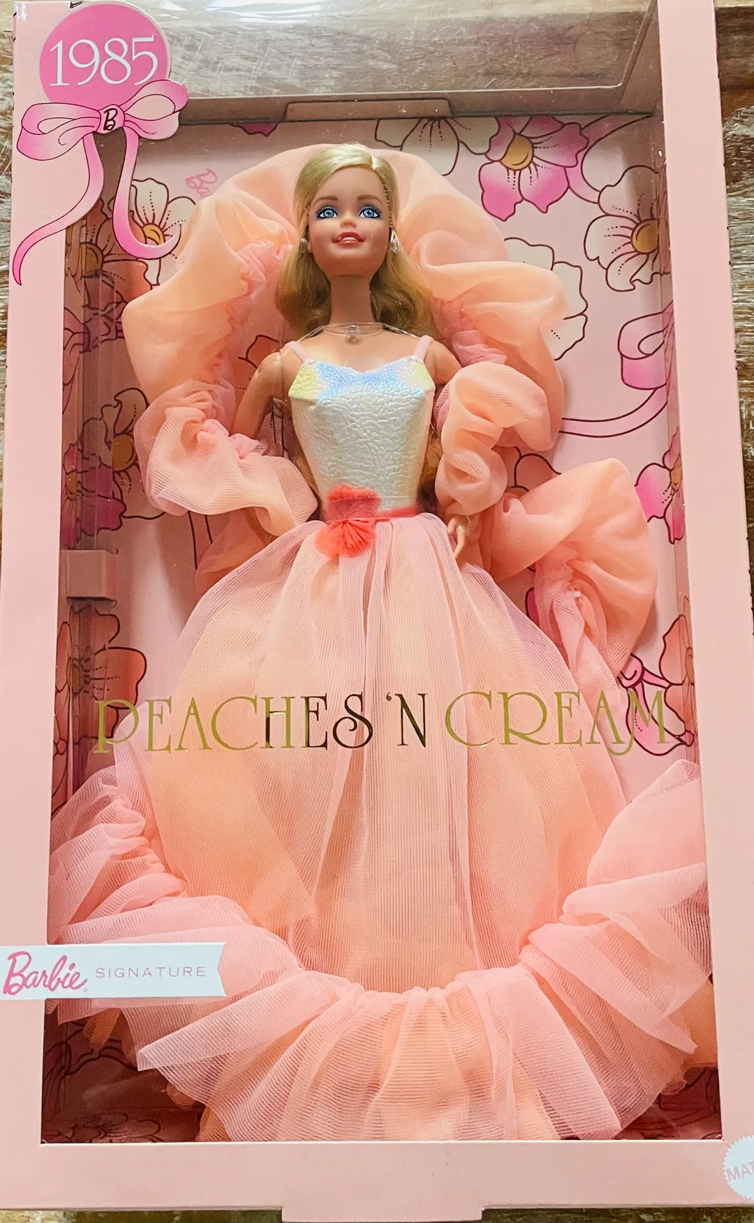 2025 reproduction of 1985 Peaches 'n Cream Barbie