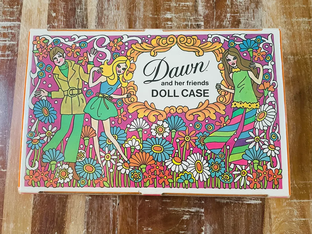 1971 Dawn three-doll carrying case