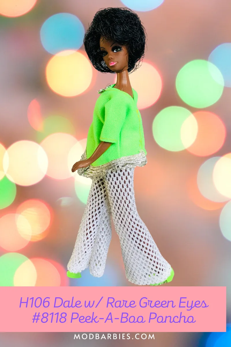 Dale, Dawn doll's black friend, with rare green eyes
