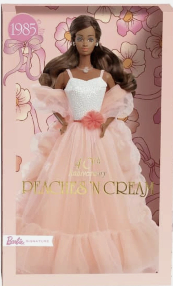 2025 Reproduction of 1985 Peaches 'n Cream Black Barbie