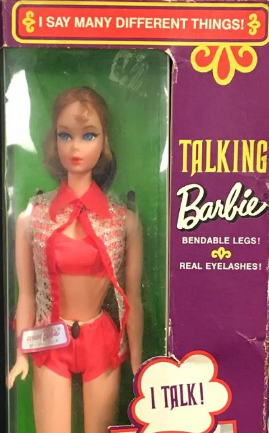 1969 Talking Barbie Titian Red Hair