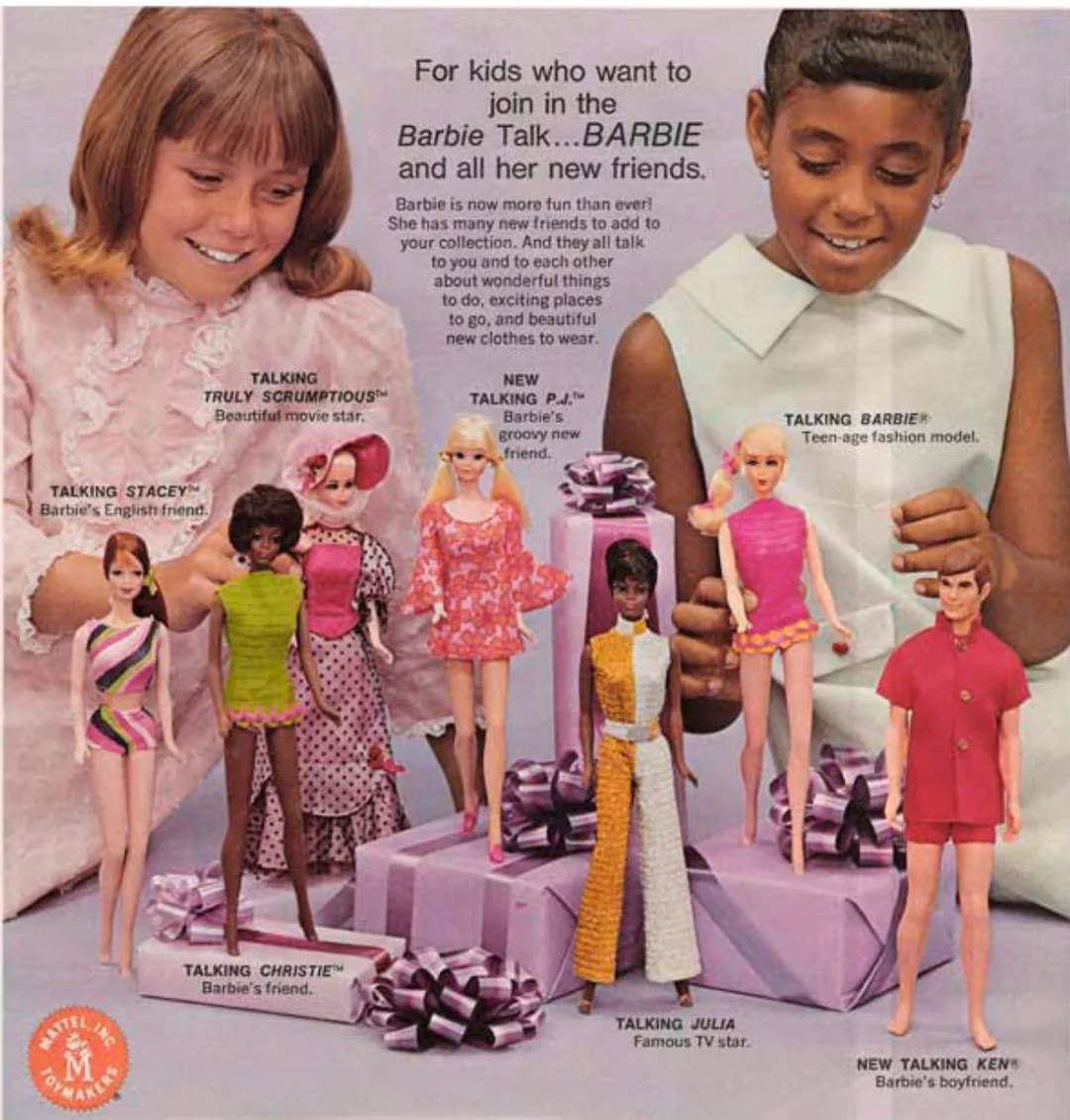 Talking Barbie print ad
